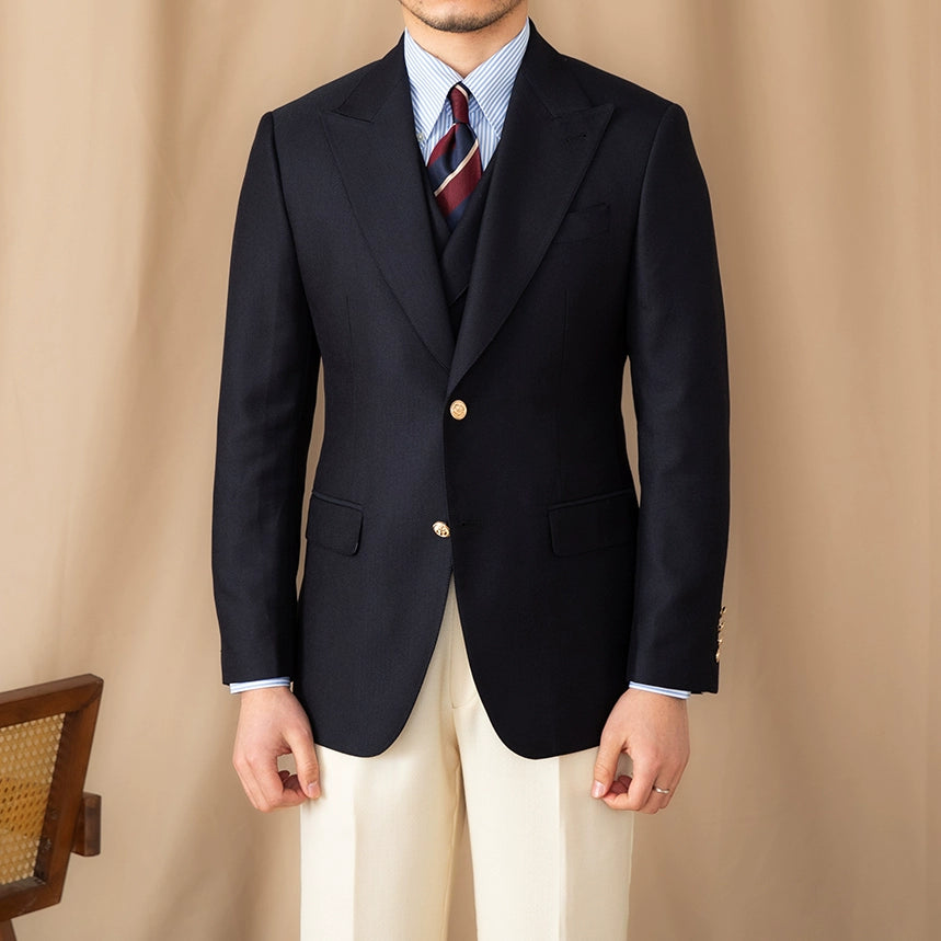 Blazer dois botões Peak Lapel